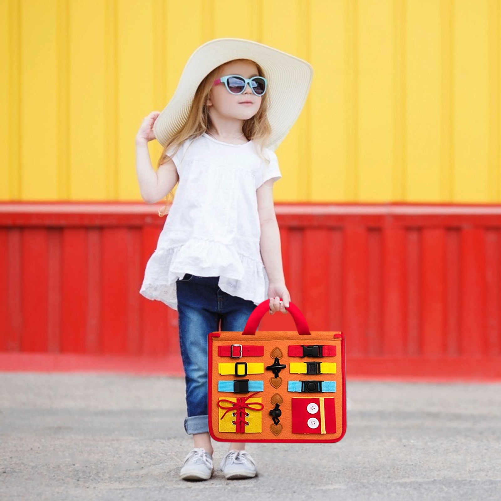 Toddler Dressing Busy Board Fine Motor Skills Learning