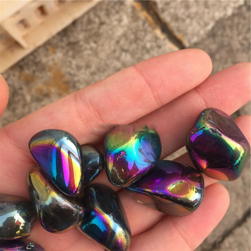 Electroplated Rainbow Crystal Particle Crushed Stone