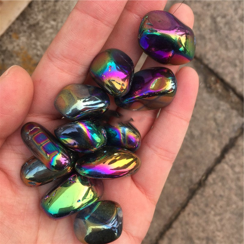 Electroplated Rainbow Crystal Particle Crushed Stone
