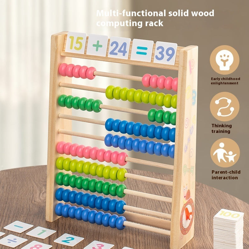 Wooden Ten Speed Multifunctional Arithmetic Math Educational Toy
