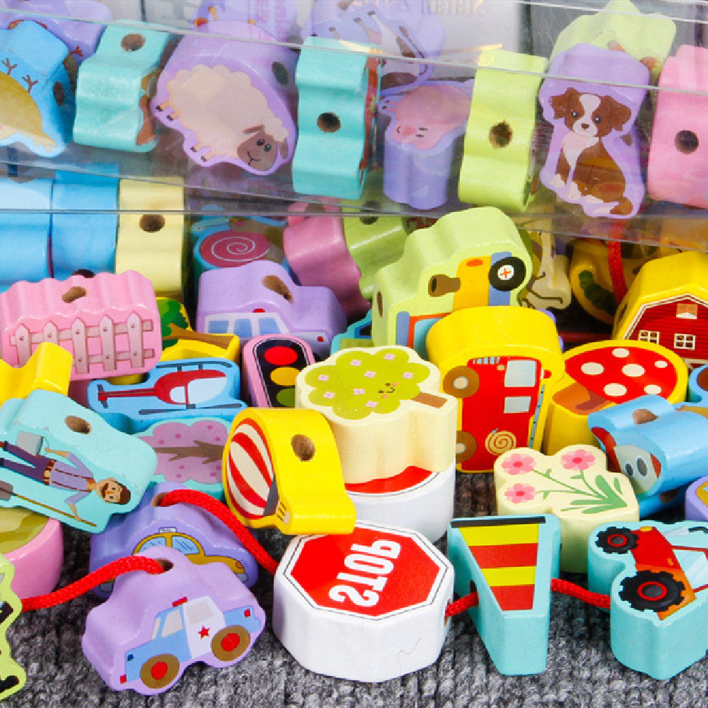 Wooden Children'S Threading Beads Toys