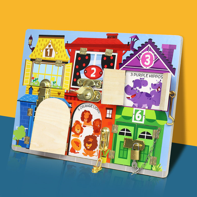 Wooden Unlock Busy Board
