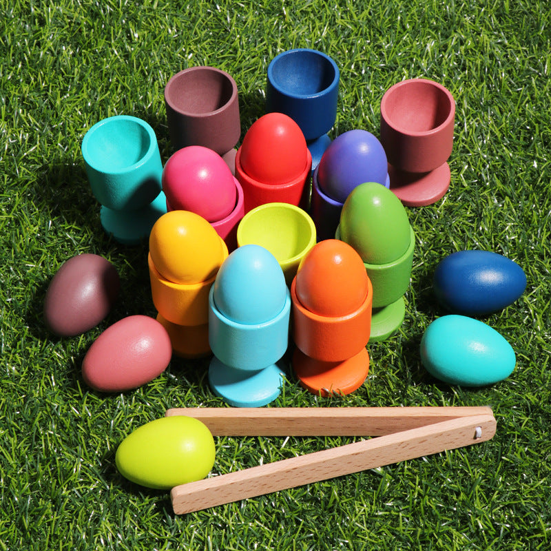 Montessori Color Sorting Egg Ball Cup