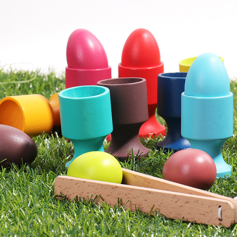 Montessori Color Sorting Egg Ball Cup