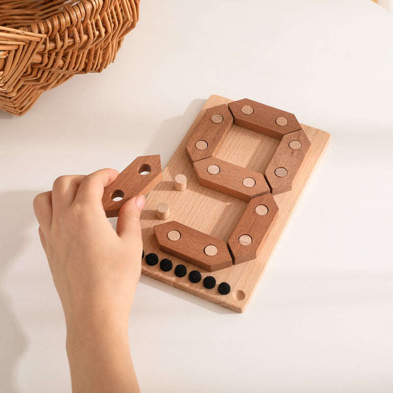 Cognitive Board Wooden Number Puzzle
